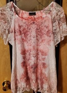 Brittany Black Pink Floral Blouse